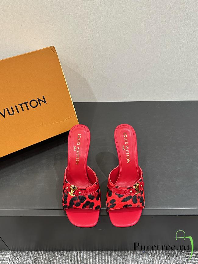 LOUIS VUITTON | Leopard Print Thin Cat Heel Ballet Sandals 01 - 1