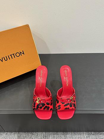 LOUIS VUITTON | Leopard Print Thin Cat Heel Ballet Sandals 01