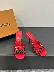 LOUIS VUITTON | Leopard Print Thin Cat Heel Ballet Sandals 01 - 5