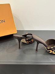 LOUIS VUITTON | Leopard Print Thin Cat Heel Ballet Sandals 02 - 3
