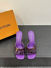 LOUIS VUITTON | Leopard Print Thin Cat Heel Ballet Sandals 03 - 1