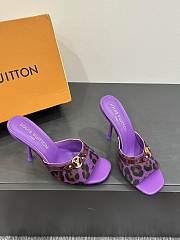 LOUIS VUITTON | Leopard Print Thin Cat Heel Ballet Sandals 03 - 4