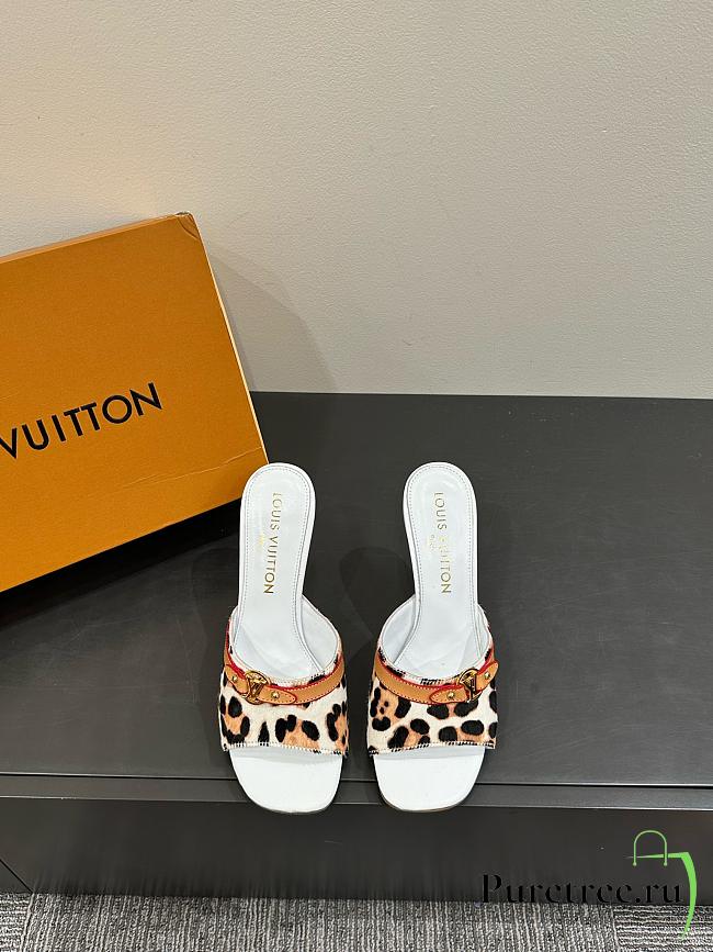 LOUIS VUITTON | Leopard Print Thin Cat Heel Ballet Sandals 04 - 1