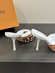 LOUIS VUITTON | Leopard Print Thin Cat Heel Ballet Sandals 04 - 6