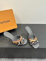 LOUIS VUITTON | Leopard Print Thin Cat Heel Ballet Sandals 05 - 4