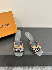 LOUIS VUITTON | Leopard Print Thin Cat Heel Ballet Sandals 05 - 3