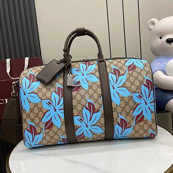 GUCCI | GG Supreme Canvas Beige and dark brown travel bag