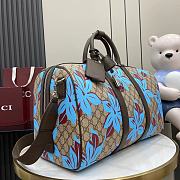 GUCCI | GG Supreme Canvas Beige and dark brown travel bag - 6