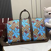 GUCCI | GG Supreme Canvas Beige and dark brown travel bag - 4