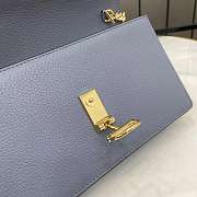 GUCCI | Softbit continental wallet ob chain grainy leather in blue - 2