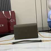 GUCCI | Softbit continental wallet ob chain grainy leather in green - 4
