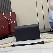 GUCCI | Softbit continental wallet ob chain grainy leather in black - 5