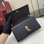 GUCCI | Softbit continental wallet ob chain grainy leather in black - 4