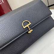 GUCCI | Softbit continental wallet ob chain grainy leather in black - 2
