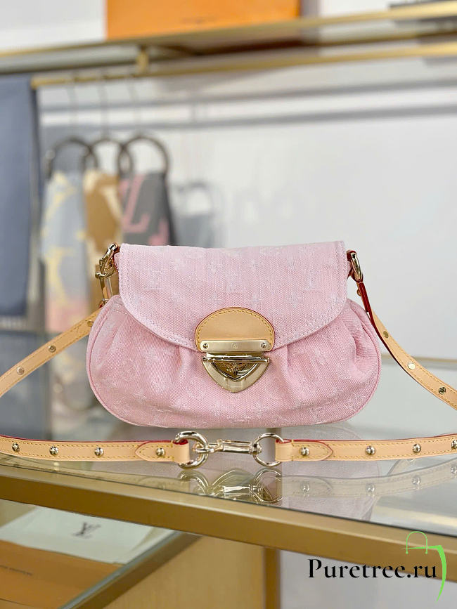 LOUIS VUITTON | Sunset Monogram Denim Bag In Pink - 1