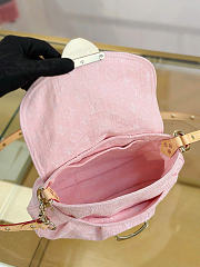 LOUIS VUITTON | Sunset Monogram Denim Bag In Pink - 4