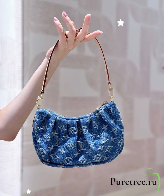 LOUIS VUITTON | Pochette Valley Bag Blue Denim M13571 - 1