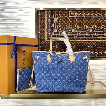 LOUIS VUITTON | Neverfull MM Bag Denim Blue M13192