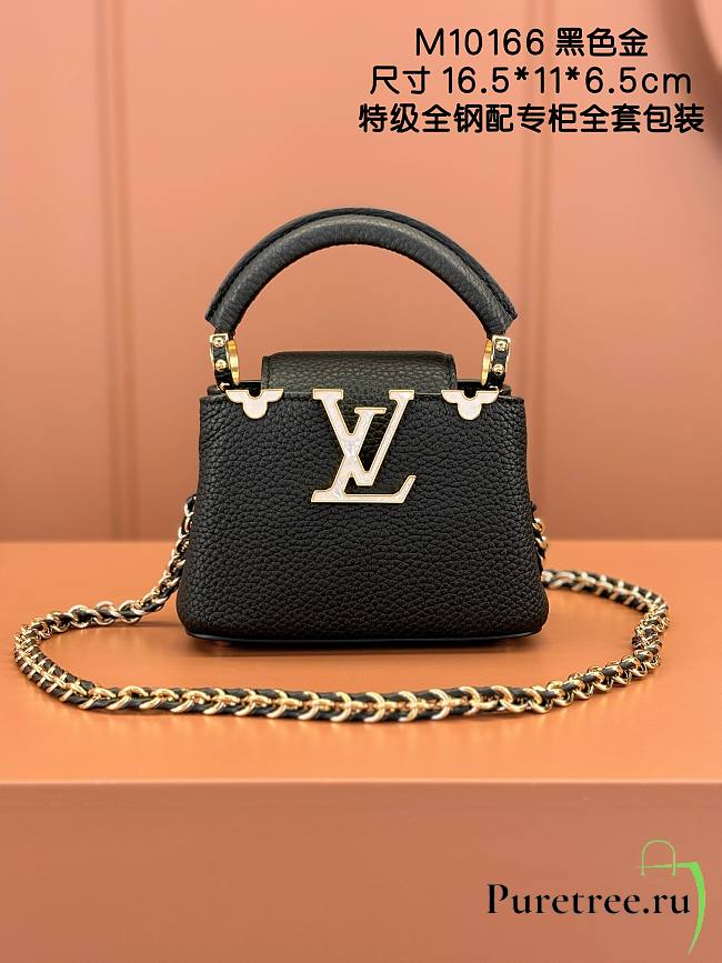 LOUIS VUITTON | Capucines Nano Bag In Black M10166 - 1