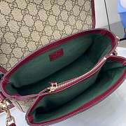 GUCCI | Ophidia medium top handle bag in burgundy - 6