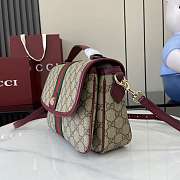 GUCCI | Ophidia medium top handle bag in burgundy - 5
