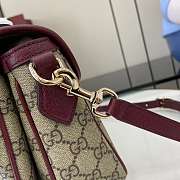 GUCCI | Ophidia medium top handle bag in burgundy - 4
