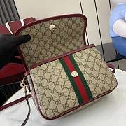 GUCCI | Ophidia medium top handle bag in burgundy - 3