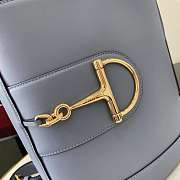 GUCCI | 73 medium bucket bag Dusty blue smooth leather - 2