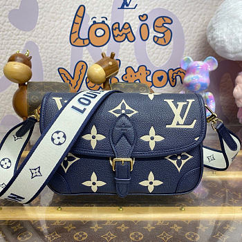 LOUIS VUITTON | Diane Monogram Empriente Leather Tourterelle Navy Blue