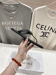 VERSACE | Alia Rubber Flat Sandals In Black - 3