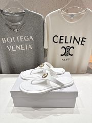 VERSACE | Alia Rubber Flat Sandals In White - 1