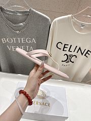 VERSACE | Alia Rubber Flat Sandals In Pink - 6
