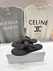 VERSACE | Alia Rubber Flat Sandals In Black 02 - 1