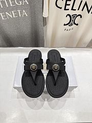 VERSACE | Alia Rubber Flat Sandals In Black 02 - 2
