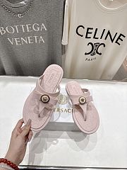 VERSACE | Alia Rubber Flat Sandals In Pink 02 - 4