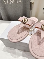 VERSACE | Alia Rubber Flat Sandals In Pink 02 - 3
