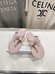VERSACE | Alia Rubber Flat Sandals In Pink 02 - 2