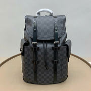 LOUIS VUITTON | Christopher MM Backpack Damier Graphite Canvas Material N41379 - 1