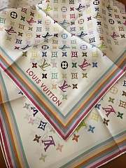 LVxTM Monogram Multicolor scarf in white - 5