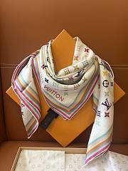 LVxTM Monogram Multicolor scarf in white - 3
