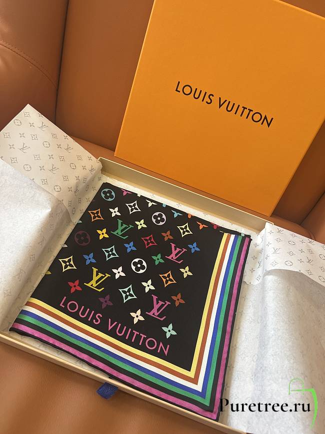 LVxTM Monogram Multicolor scarf in black - 1