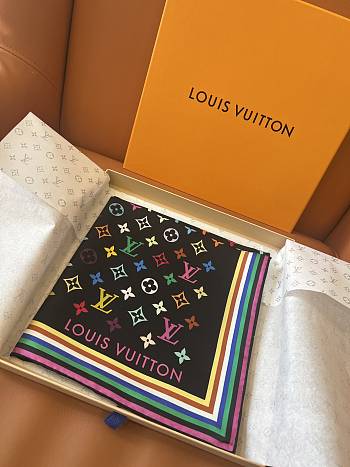 LVxTM Monogram Multicolor scarf in black