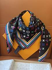 LVxTM Monogram Multicolor scarf in black - 3