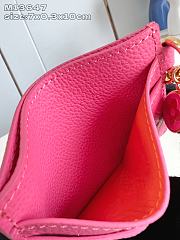 LOUIS VUITTON | Charms Card Holder Monogram Empreinte Leather In Pink - 6