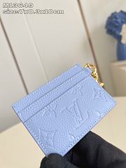 LOUIS VUITTON | Charms Card Holder Monogram Empreinte Leather In Blue - 4