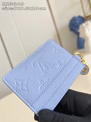 LOUIS VUITTON | Charms Card Holder Monogram Empreinte Leather In Blue - 5