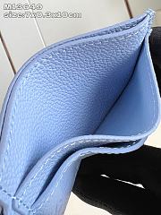 LOUIS VUITTON | Charms Card Holder Monogram Empreinte Leather In Blue - 3