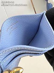 LOUIS VUITTON | Charms Card Holder Monogram Empreinte Leather In Blue - 2