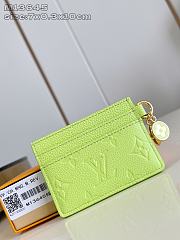 LOUIS VUITTON | Charms Card Holder Monogram Empreinte Leather In Green  - 1