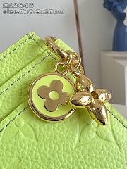 LOUIS VUITTON | Charms Card Holder Monogram Empreinte Leather In Green  - 6
